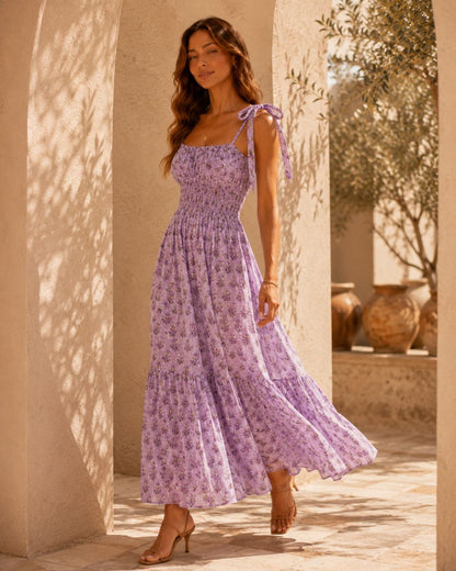 Aurelia Printed Halterneck Midi Dress
