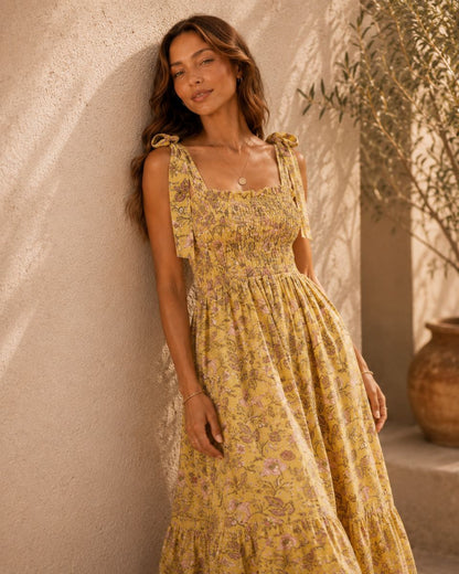 Aurelia Printed Halterneck Midi Dress
