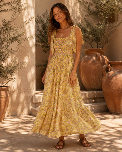 Aurelia Printed Halterneck Midi Dress