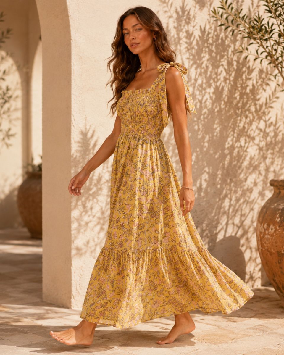 Aurelia Printed Halterneck Midi Dress