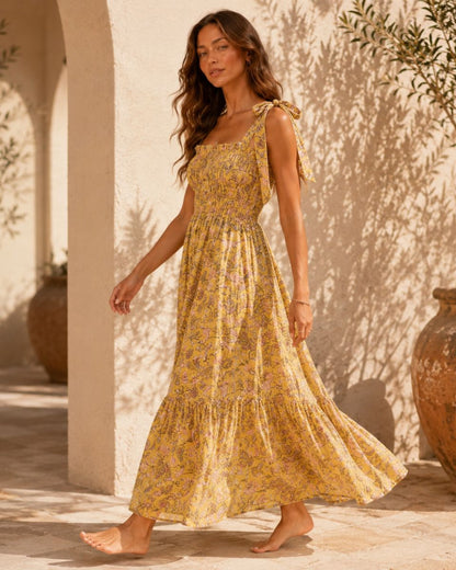 Aurelia Printed Halterneck Midi Dress