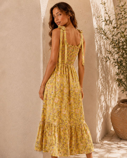 Aurelia Printed Halterneck Midi Dress