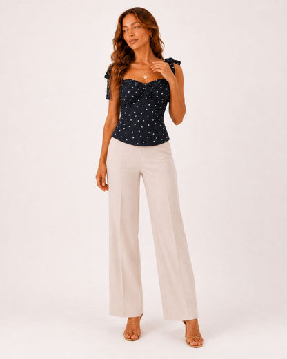 Aurora Sexy Polka Dot Strap Top