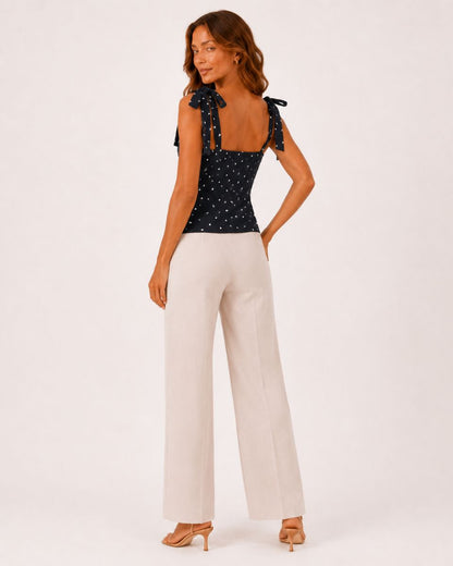 Aurora Sexy Polka Dot Strap Top