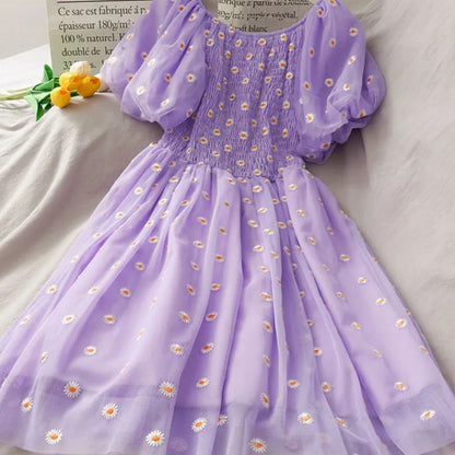 Ayla V Neck Floral Print Boho Beach Dress