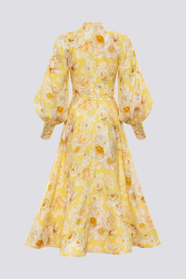 Paulina® | Balloon Sleeve Floral Maxi Dress