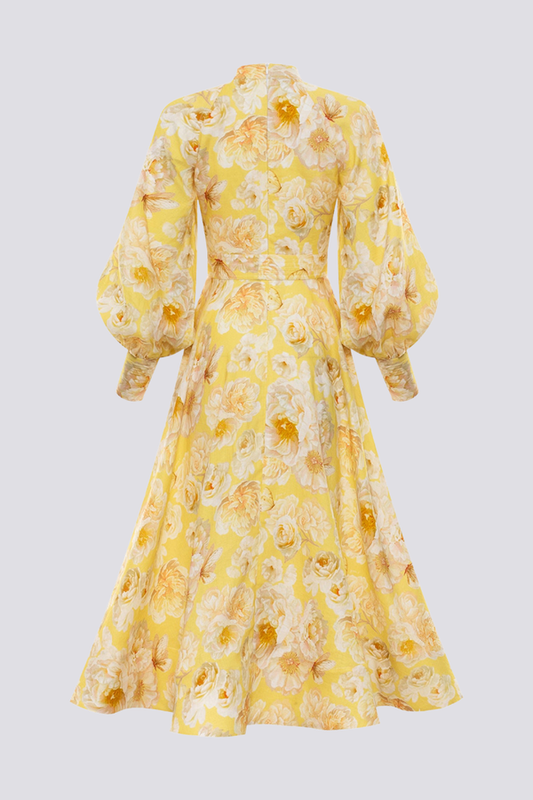 Paulina® | Balloon Sleeve Floral Maxi Dress