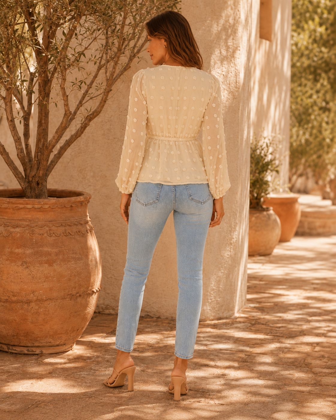 Celeste Lace Long-sleeved Blouse