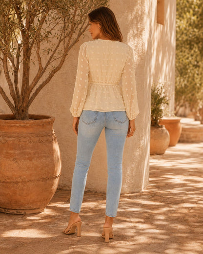Celeste Lace Long-sleeved Blouse