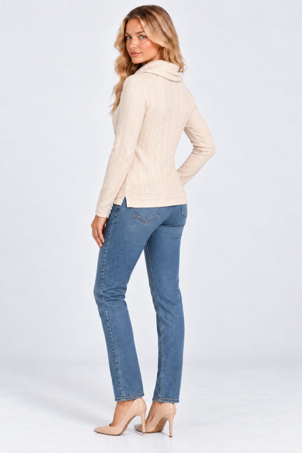 Danielle® | Cozy Hooded Drawstring Knit Sweater