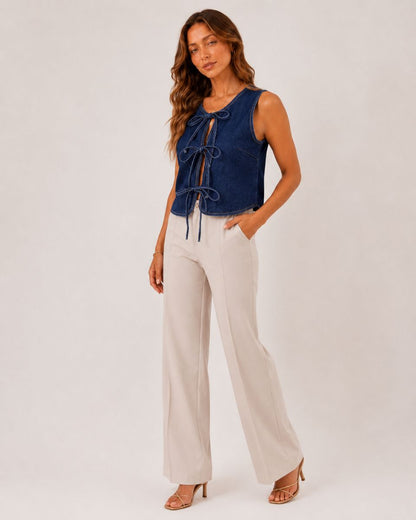 Dahlia Denim Vest Tanks Top