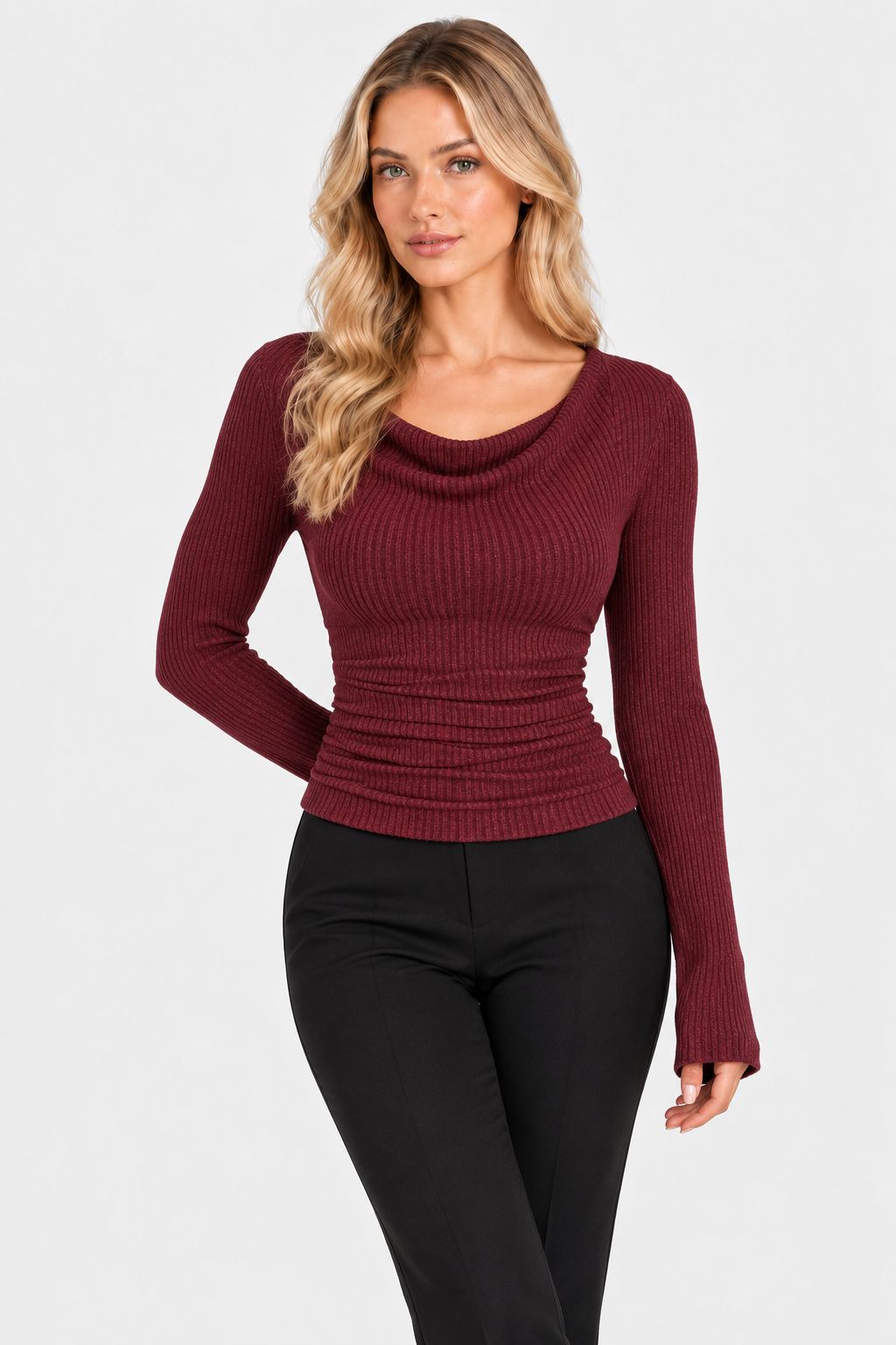 Celine® | Effortless Long-Sleeve Knit Sweater