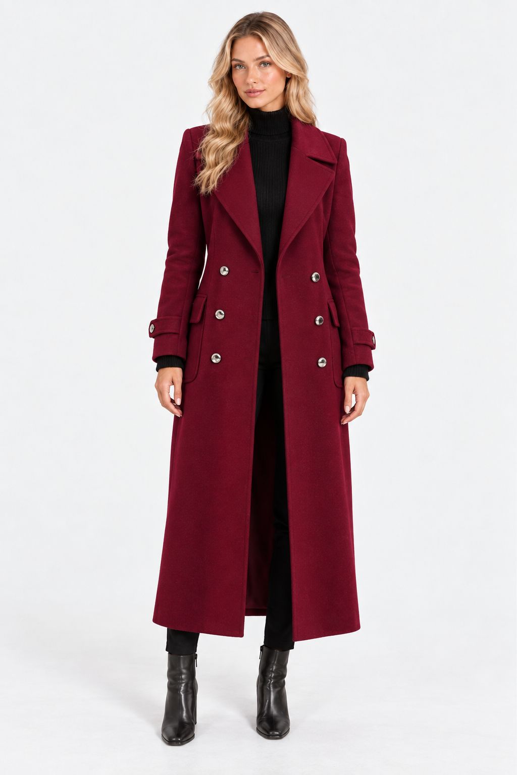 Elijah |Elegant Belted Wool-Blend Coat