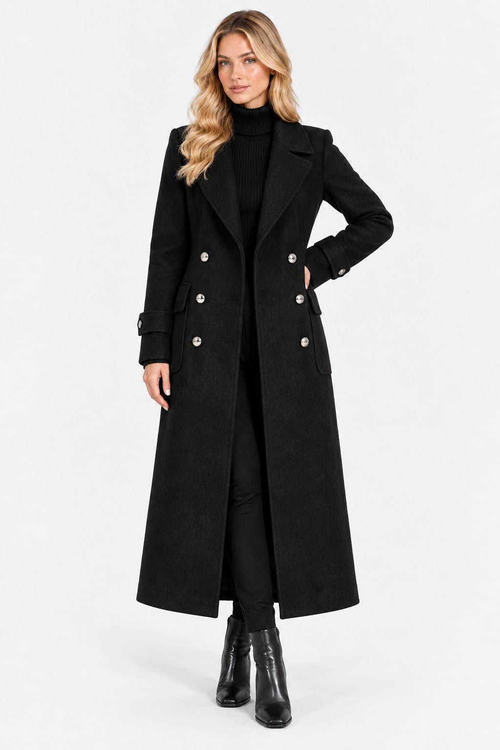 Elijah |Elegant Belted Wool-Blend Coat