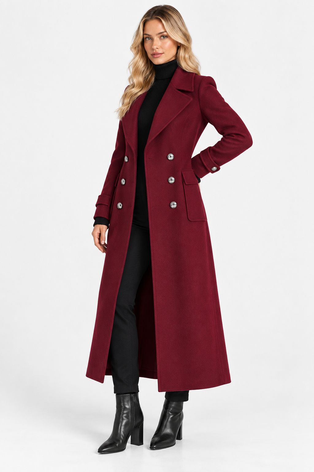 Elijah |Elegant Belted Wool-Blend Coat