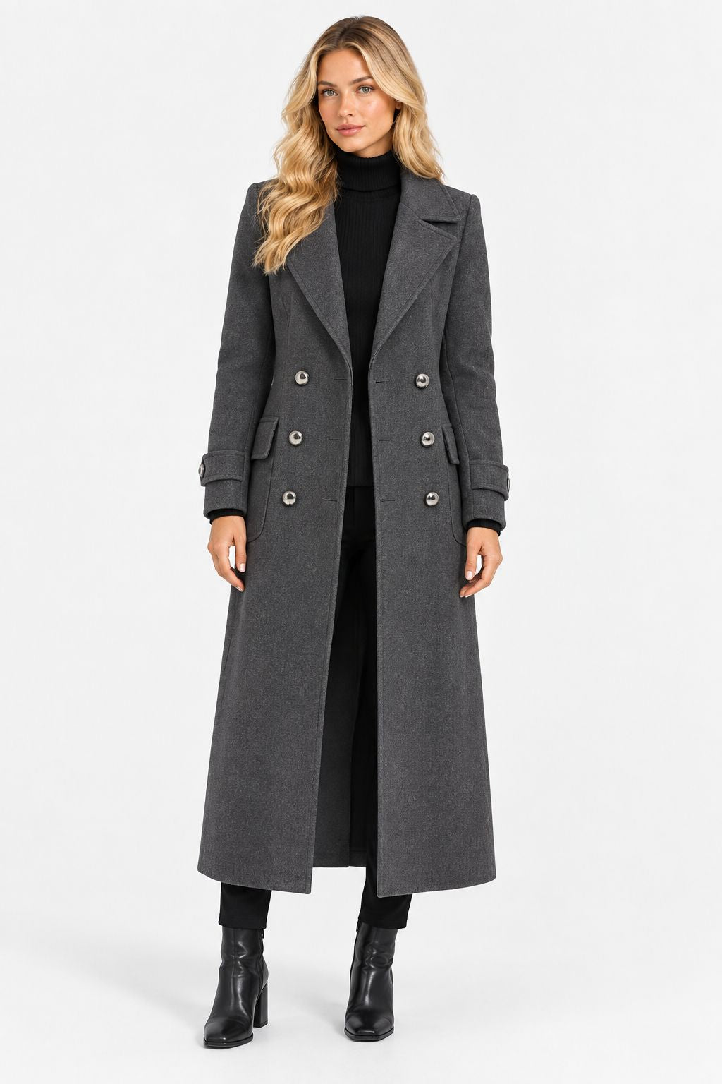 Elijah |Elegant Belted Wool-Blend Coat