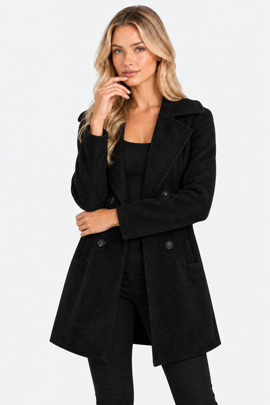 Margot | Elegant Double-Breasted Peacoat