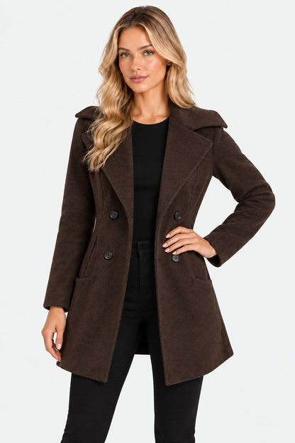 Margot | Elegant Double-Breasted Peacoat