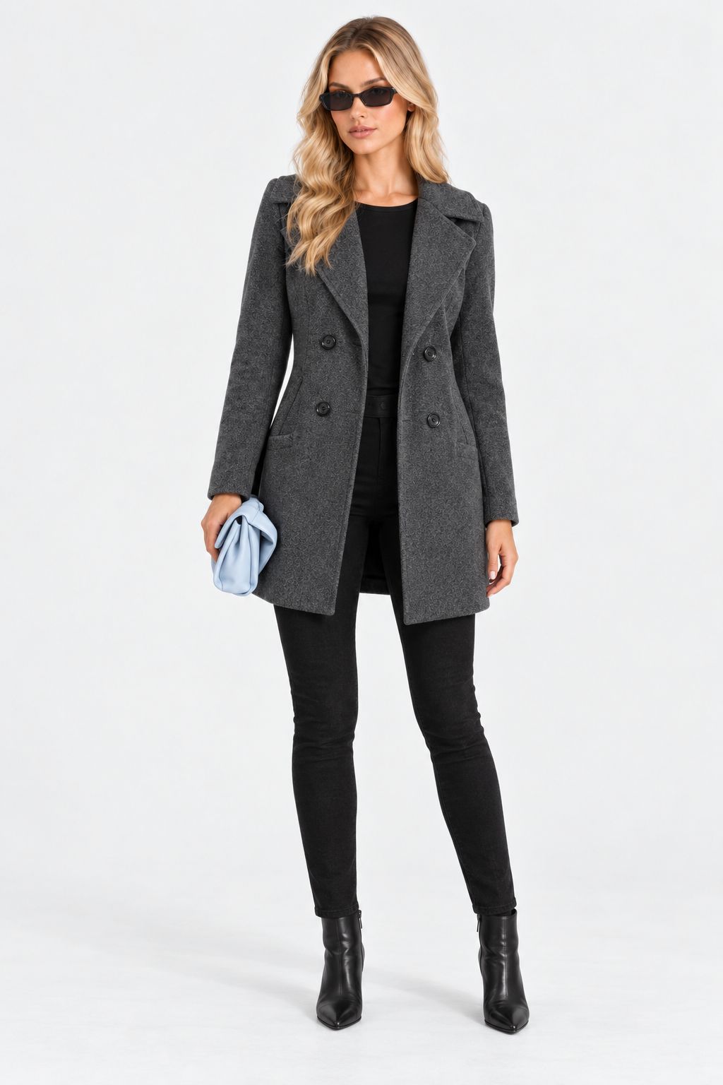 Margot | Elegant Double-Breasted Peacoat