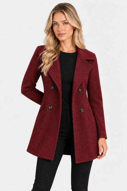 Margot | Elegant Double-Breasted Peacoat