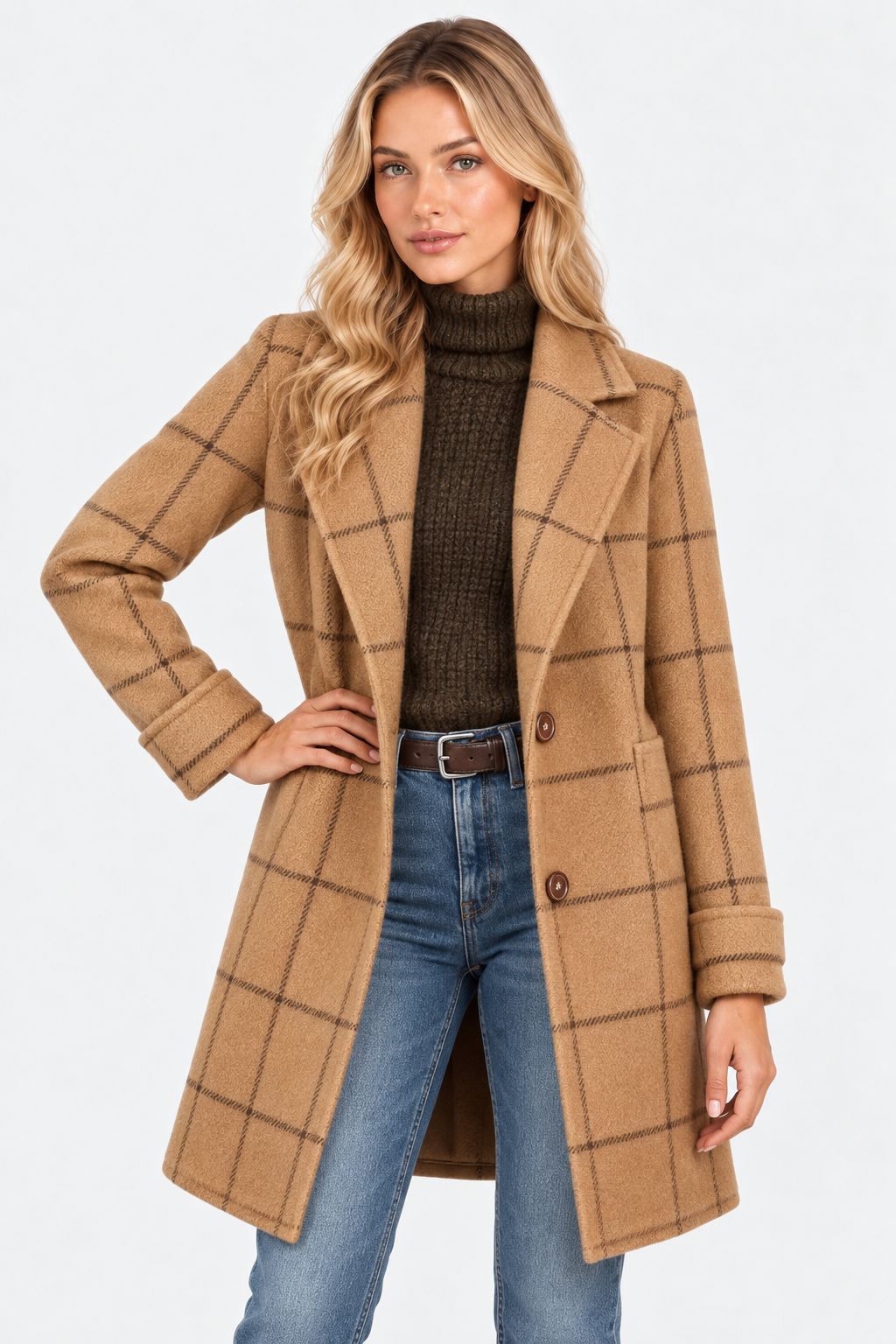 Amélie | Elegant Notched-Collar Winter Coat