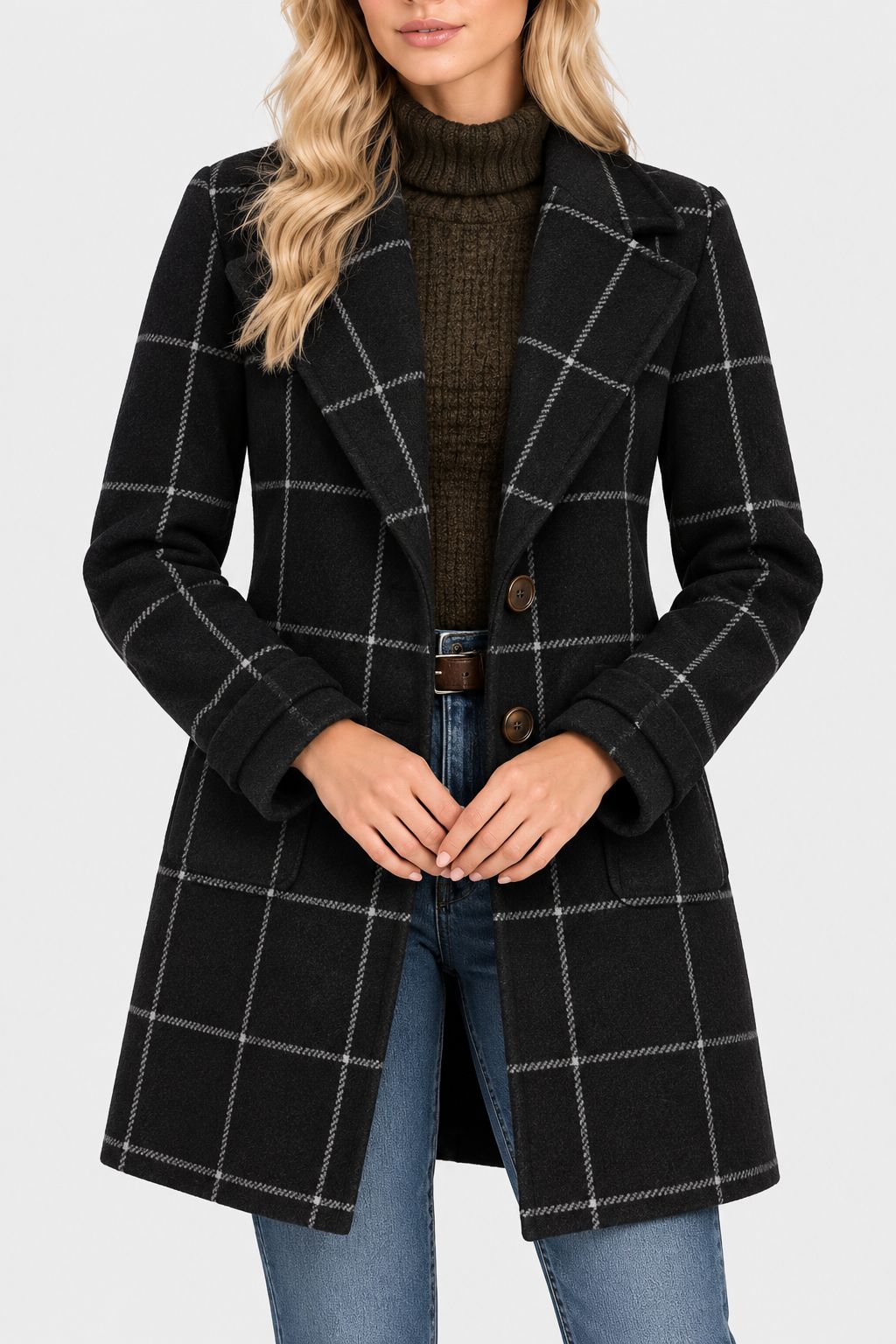 Amélie | Elegant Notched-Collar Winter Coat
