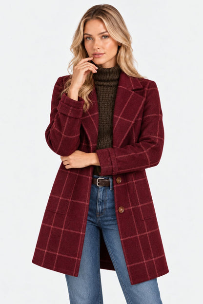 Amélie | Elegant Notched-Collar Winter Coat
