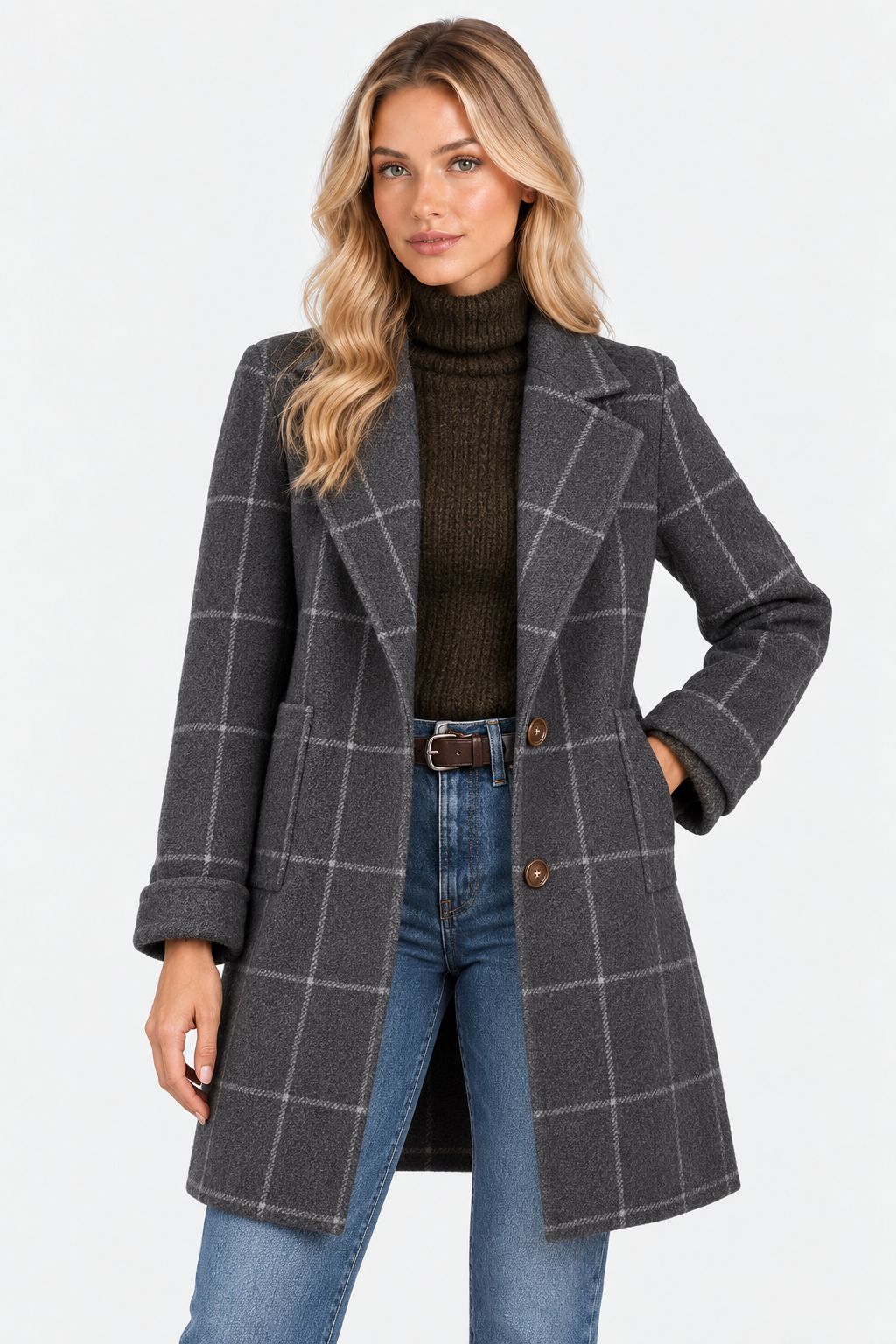 Amélie | Elegant Notched-Collar Winter Coat