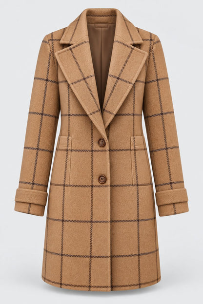 Amélie | Elegant Notched-Collar Winter Coat