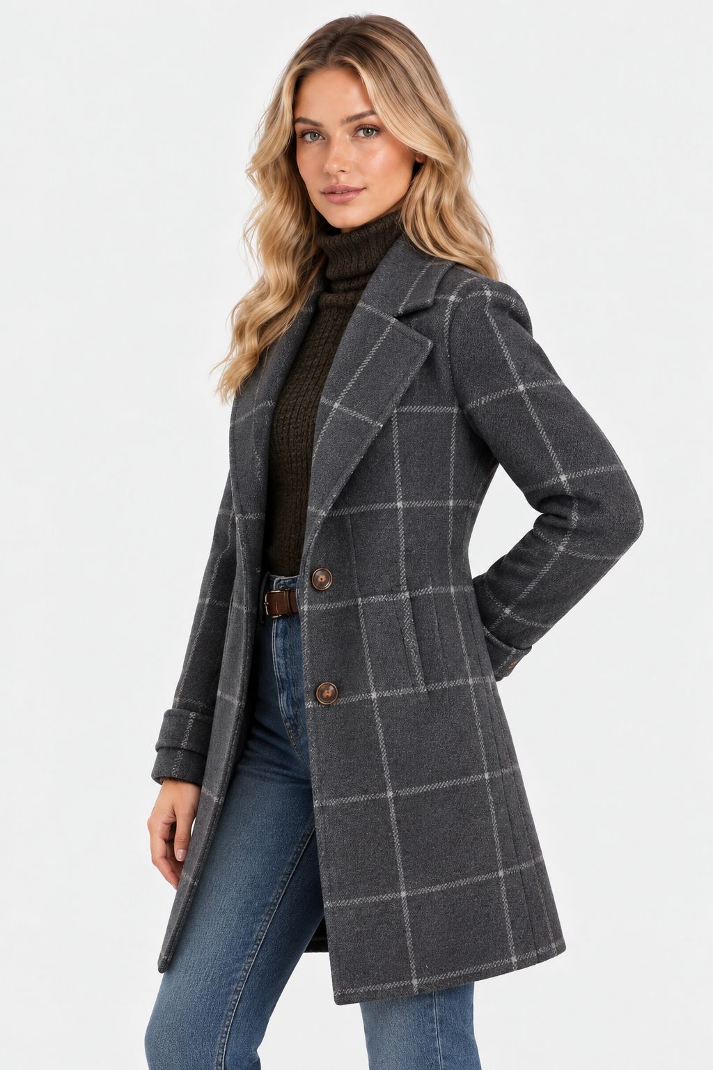 Amélie | Elegant Notched-Collar Winter Coat