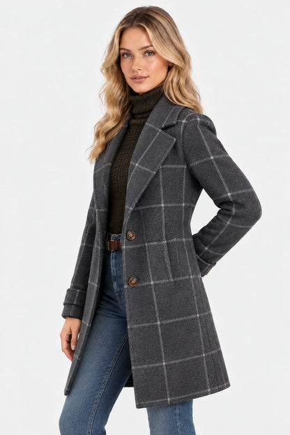 Amélie | Elegant Notched-Collar Winter Coat