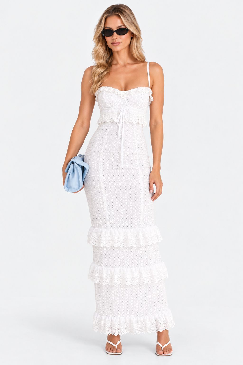 Marisol® | Elegant Embroidered Lace Maxi Dress