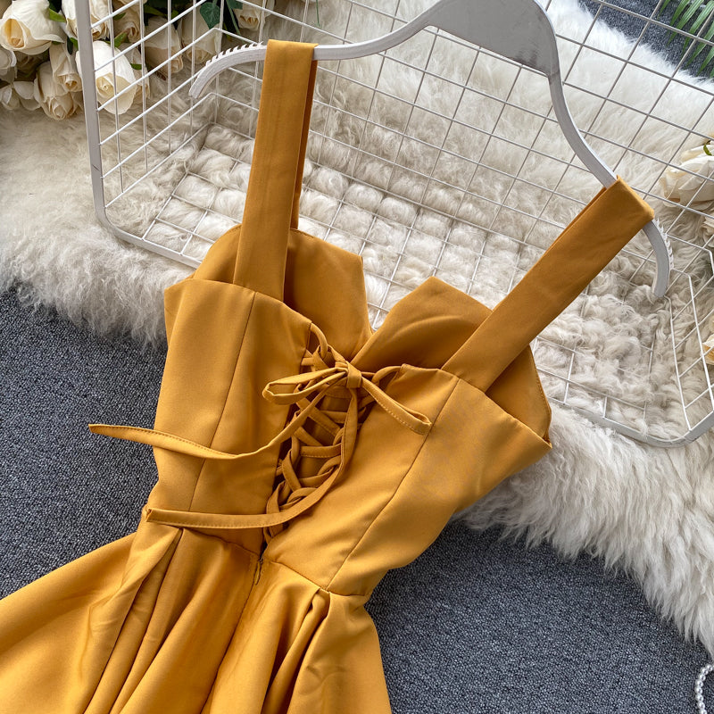 Amatista® | Yellow Sleeveless Cocktail Dress