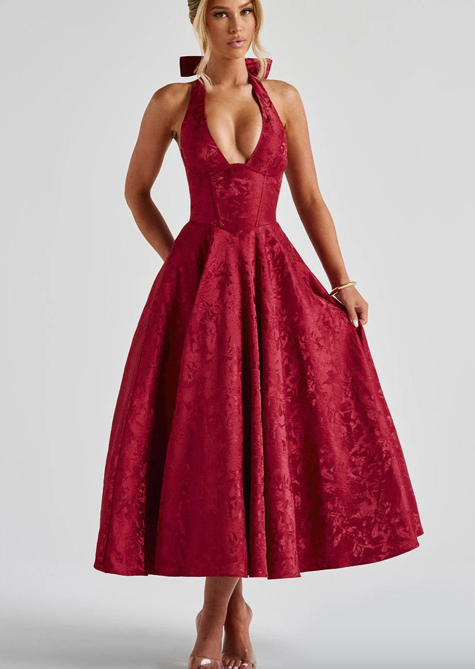 Christina® | Smart Midi Dress With A Bull Neck