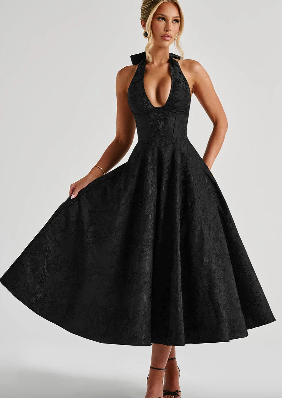 Christina® | Smart Midi Dress With A Bull Neck