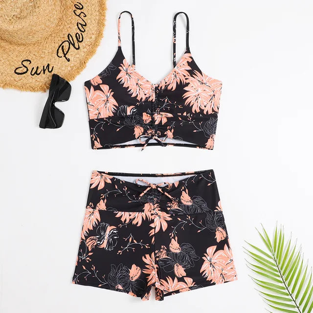 Beileag® | 3-Piece Ombre Lace Bikini Swimsuit With Beach Skirt
