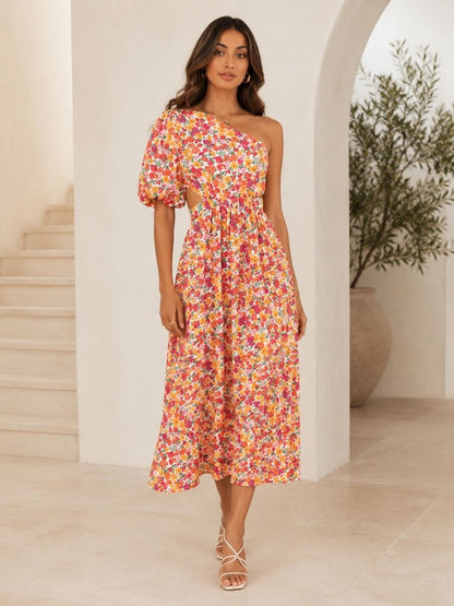 Isla One-Shoulder Floral Maxi Dress