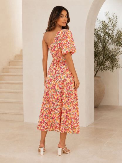Isla One-Shoulder Floral Maxi Dress