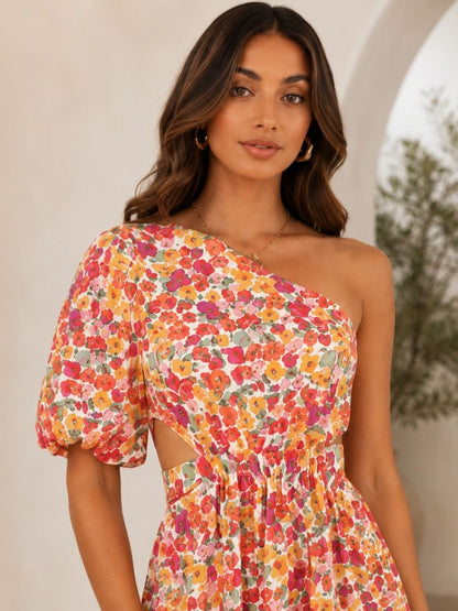 Isla One-Shoulder Floral Maxi Dress