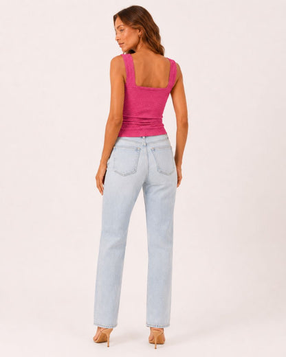 Isla Slim Fit Square Sleeveless Top