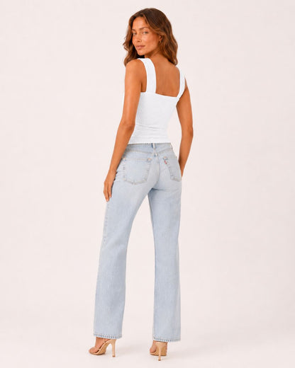 Isla Slim Fit Square Sleeveless Top