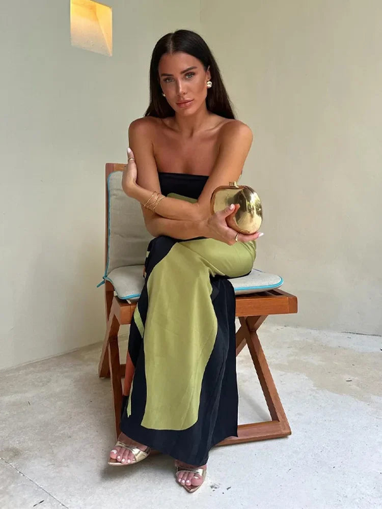 Lila | Strapless Floral Summer Maxi Dress
