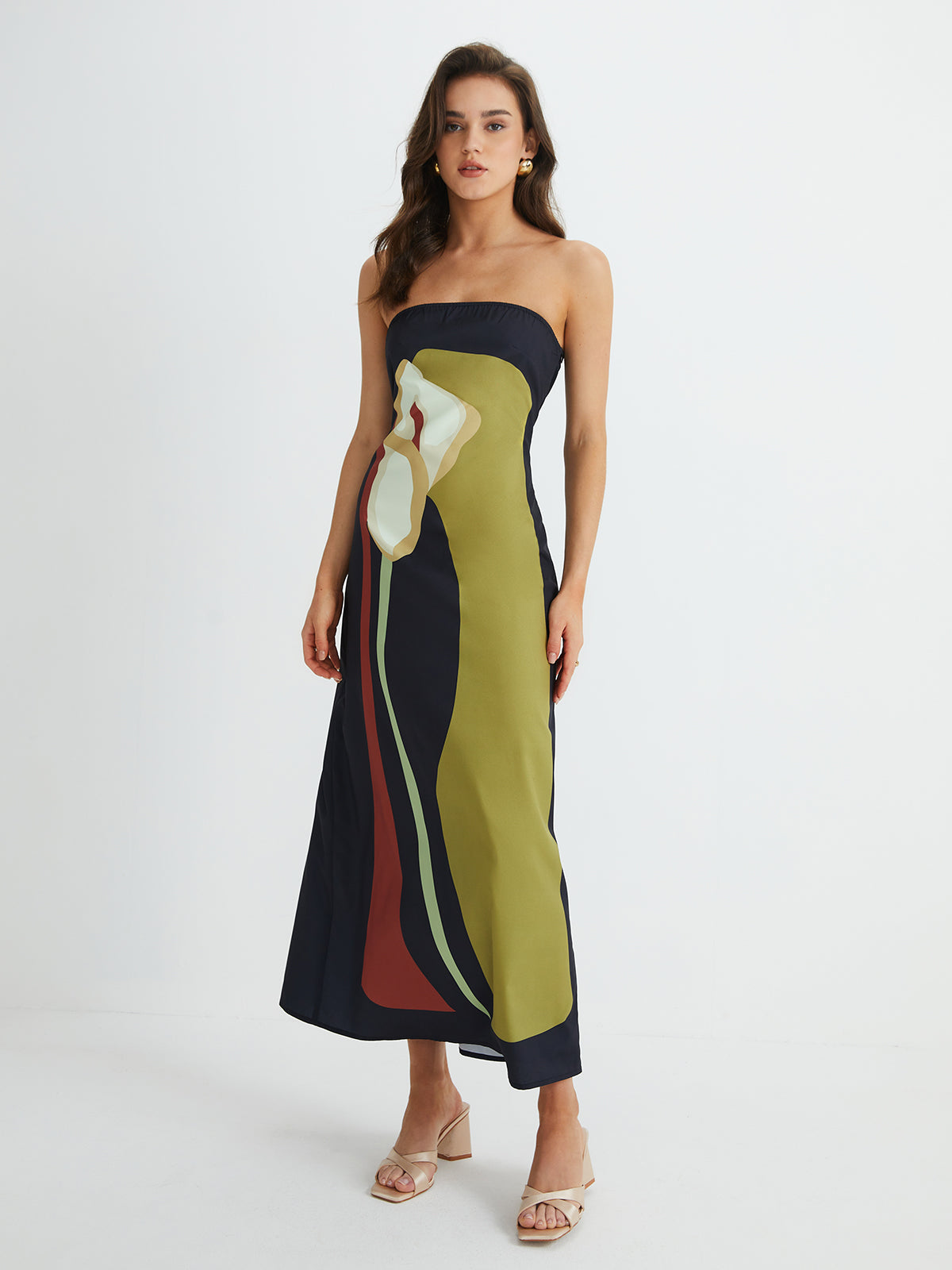 Lila | Strapless Floral Summer Maxi Dress