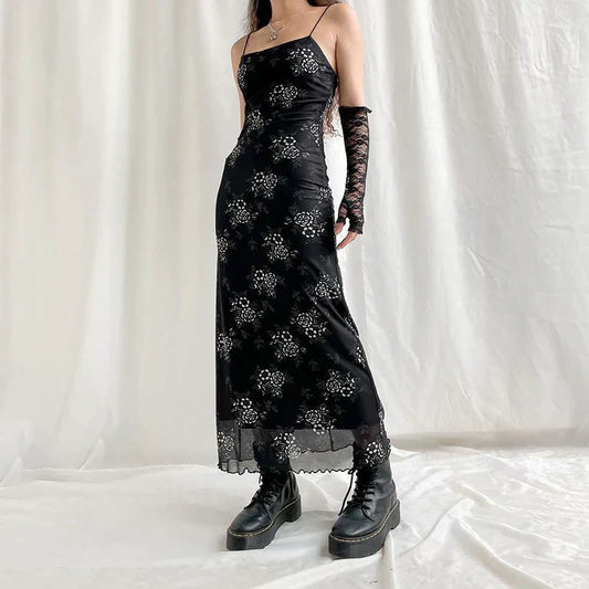 Bianca® | Vintage floral lace dress with sheer overlay