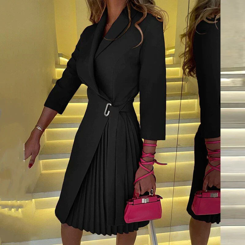 Laura® | Elegant Blazer Dress With A Notched Collar