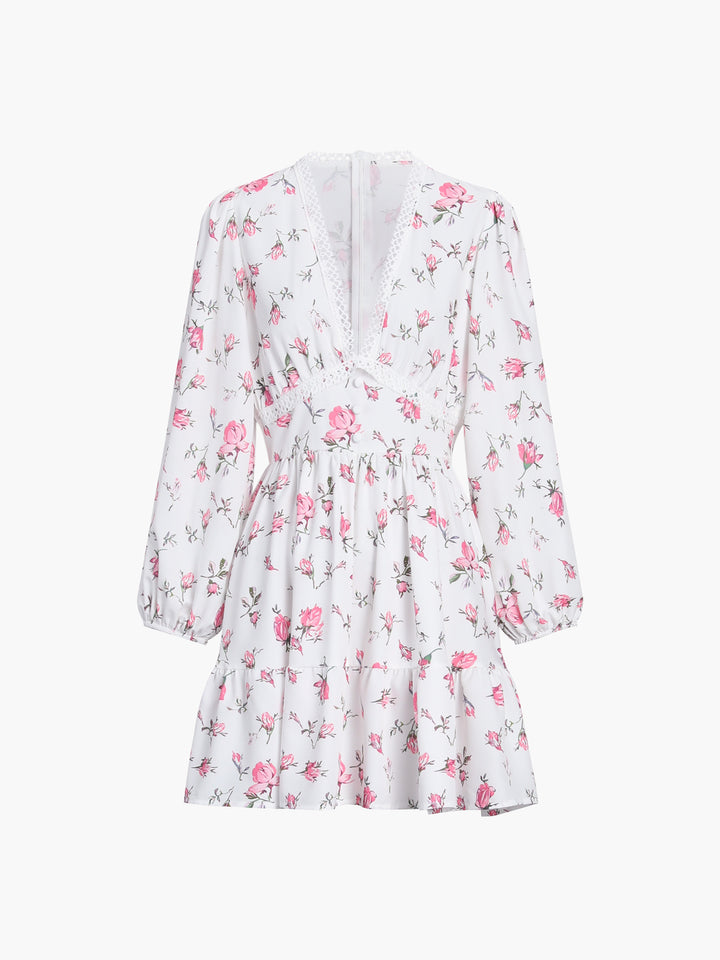 Emery® | Short floral dress with V-neck