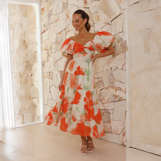 Nora® | Dress with puff sleeves