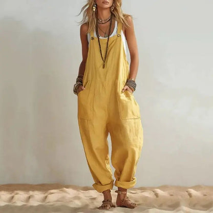 Odessa |  Loose-fitting Sleeveless Versatile Overall Jumpsuit