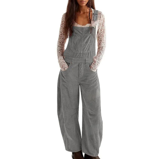 Gabriella | Corduroy Overalls Wide-Leg Casual Jumpsuits