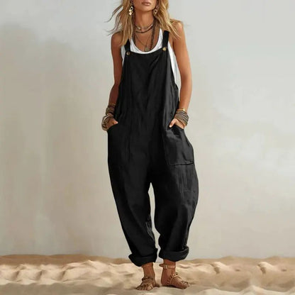 Odessa |  Loose-fitting Sleeveless Versatile Overall Jumpsuit